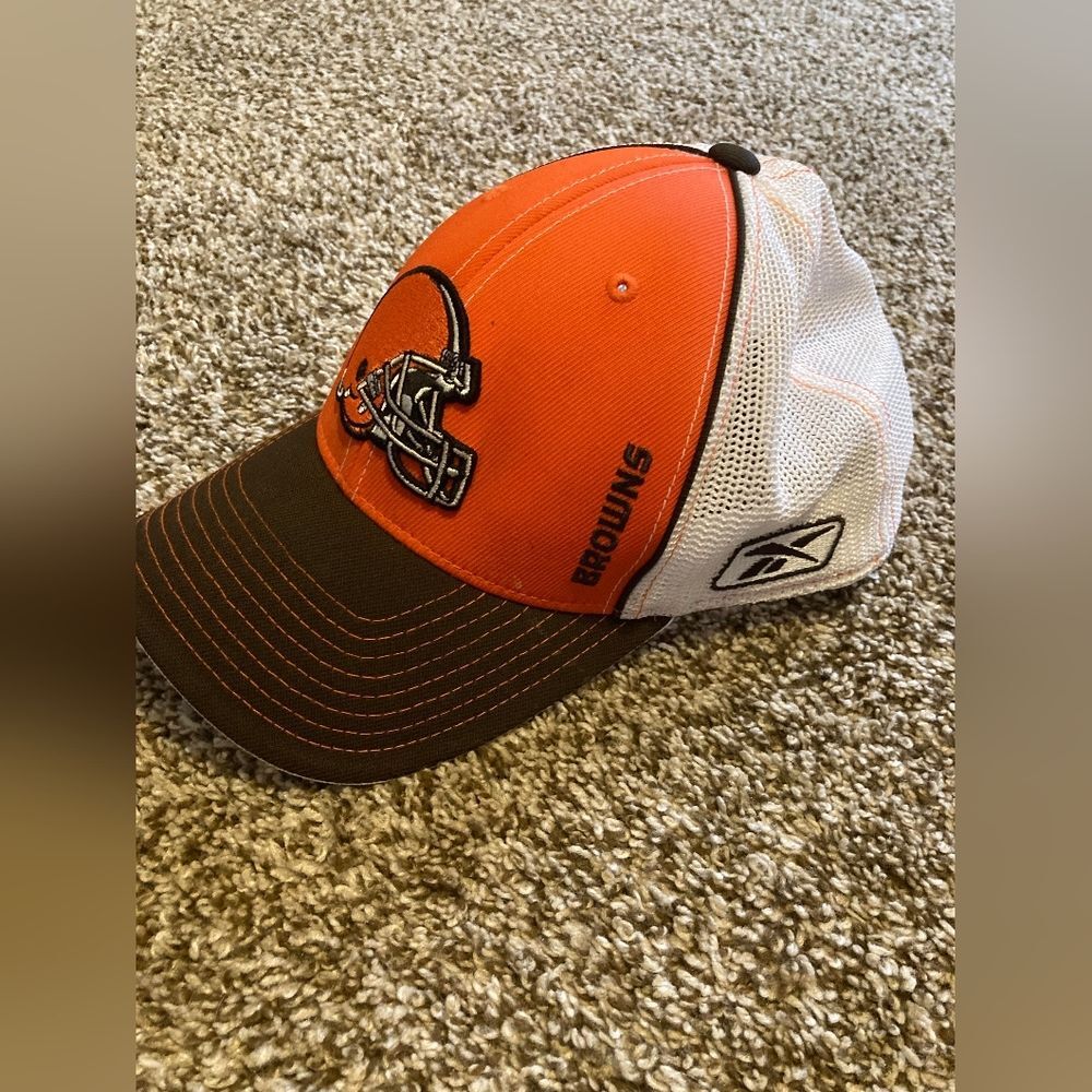 NFL Authentic Cleveland Browns Snapback Reebok Truck Mesh Hat